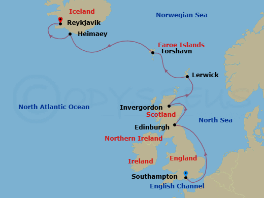 Itinerary map