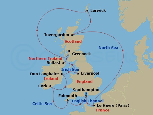 Itinerary map