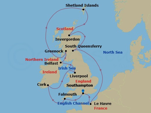 Itinerary map