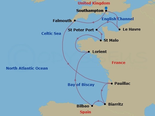 Itinerary map