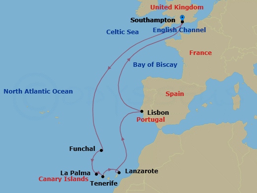 Itinerary map