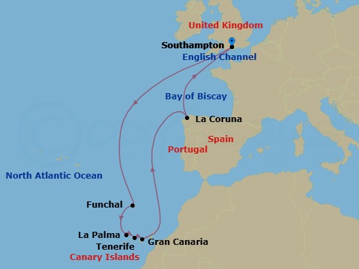Itinerary map