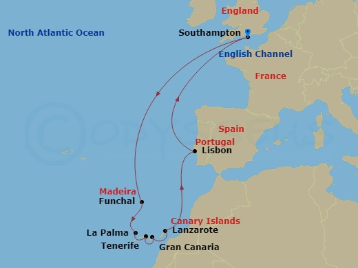 Itinerary map
