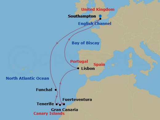Itinerary map