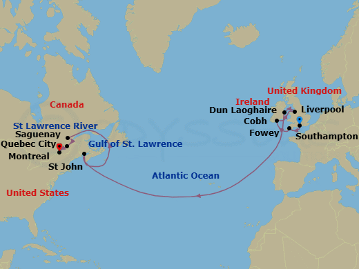 Itinerary map