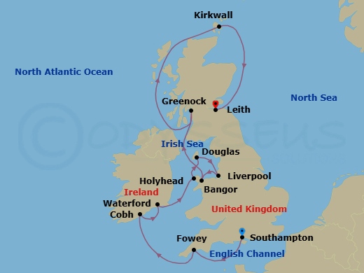 Itinerary map