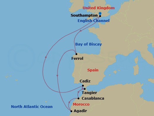 Itinerary map