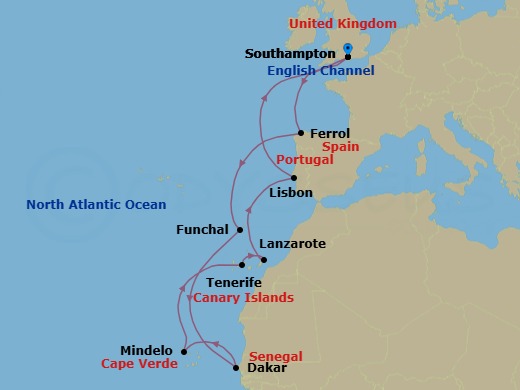 Itinerary map