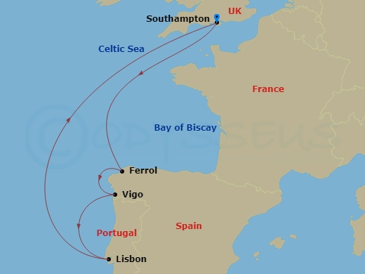 Itinerary map