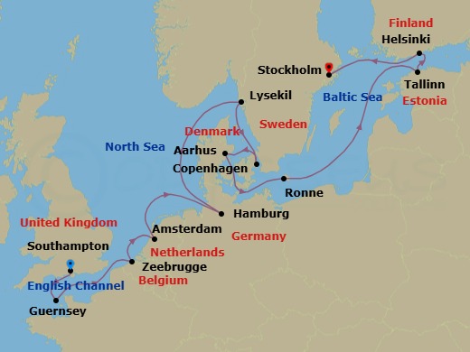 Itinerary map