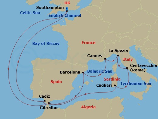 Itinerary map