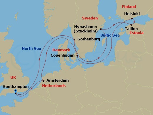 Itinerary map
