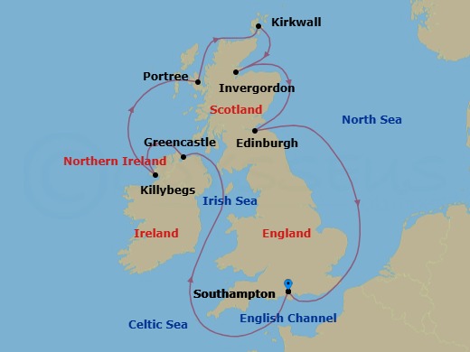 Itinerary map