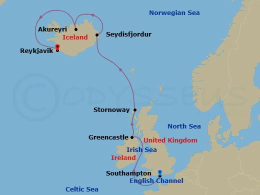 Itinerary map