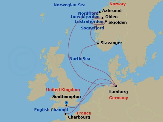 Itinerary map