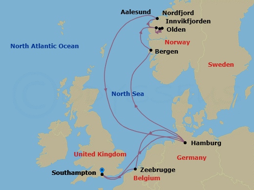 Itinerary map
