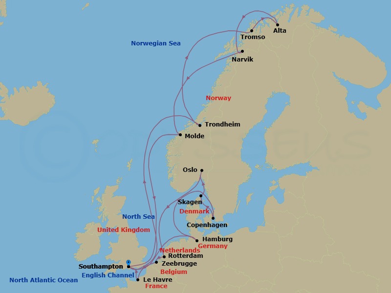 Itinerary map