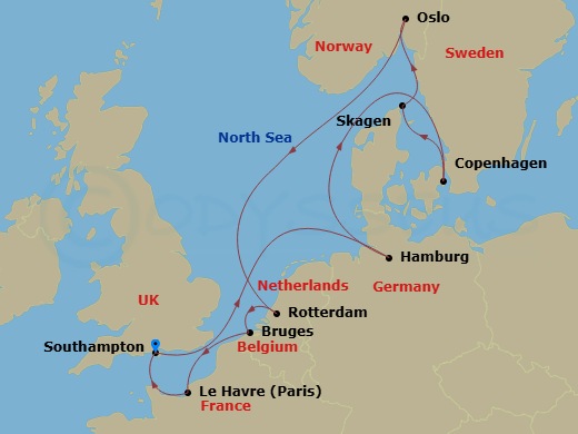 Itinerary map