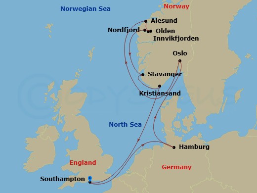 Itinerary map