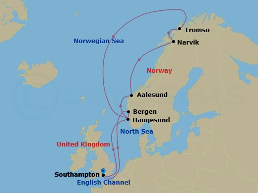 Itinerary map