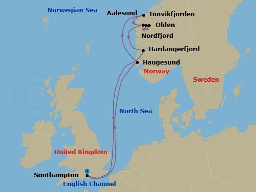 Itinerary map