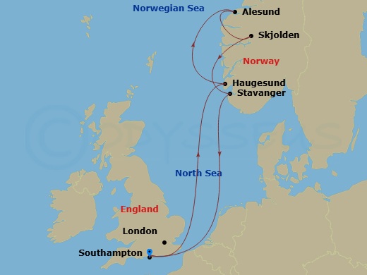 Itinerary map