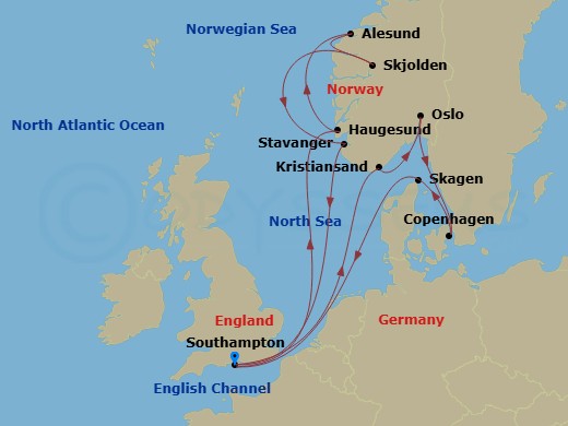 Itinerary map