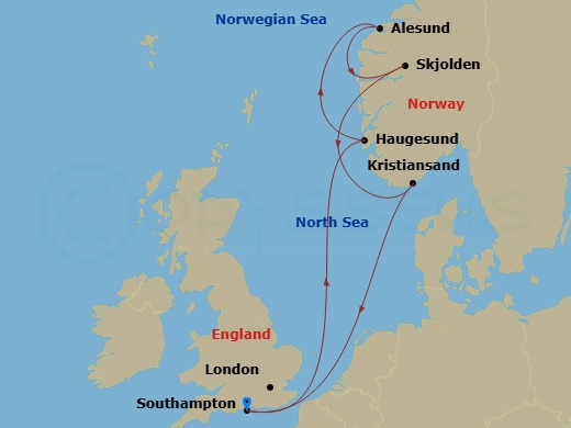 Itinerary map