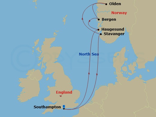Itinerary map