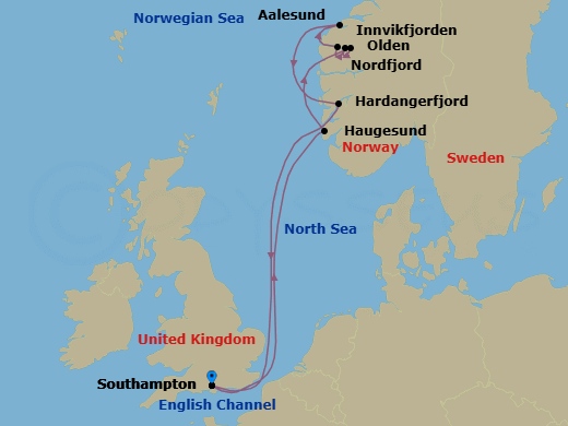 Itinerary map