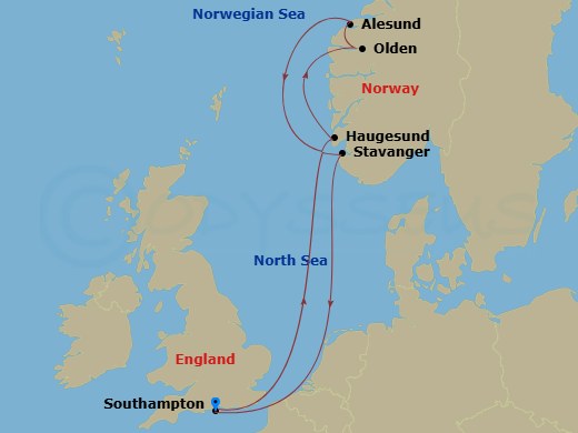 Itinerary map