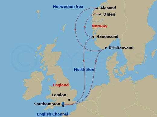Itinerary map
