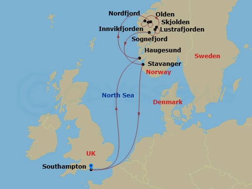 Itinerary map