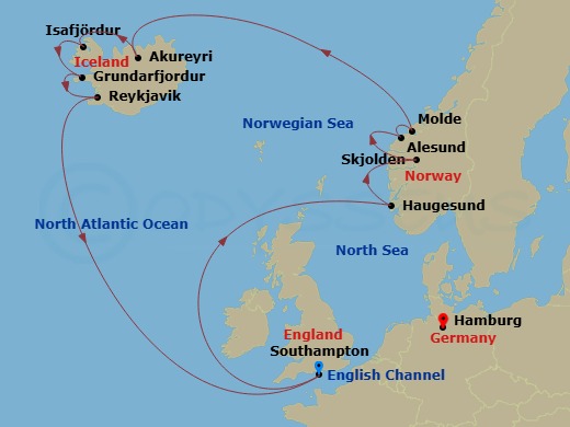 Itinerary map
