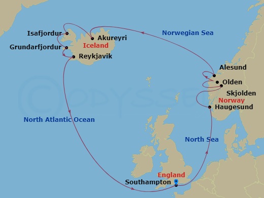 Itinerary map