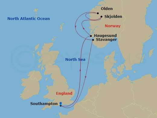 Itinerary map