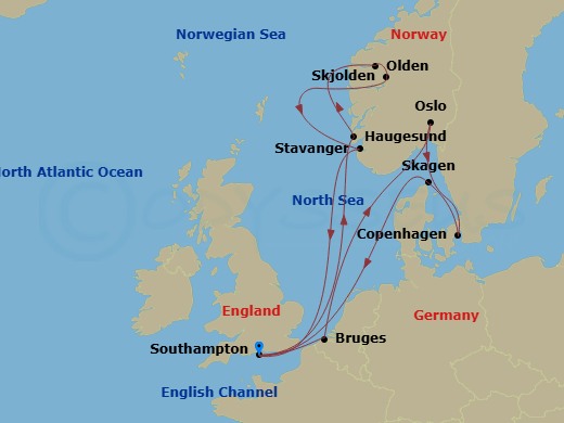 Itinerary map