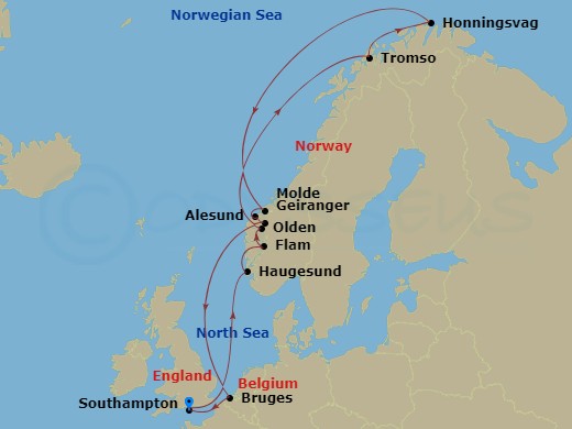 Itinerary map