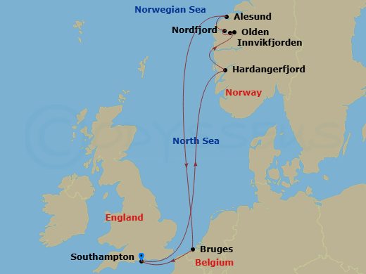 Itinerary map