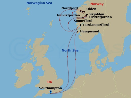 Itinerary map
