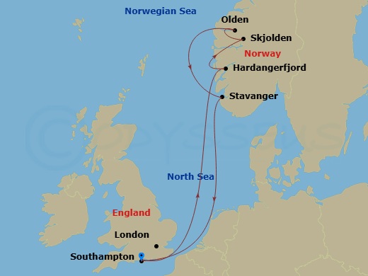 Itinerary map