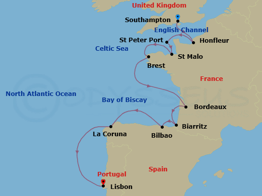 Itinerary map