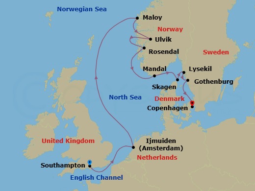 Itinerary map
