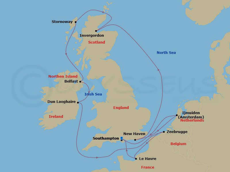 Itinerary map