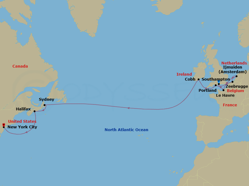 Itinerary map