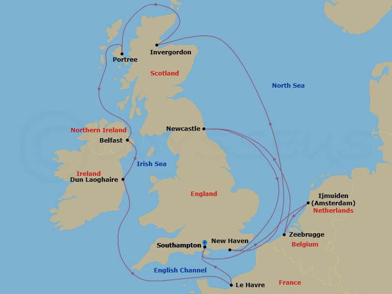 Itinerary map