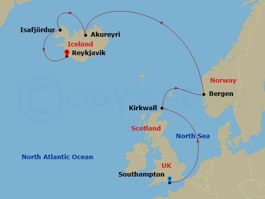 Itinerary map