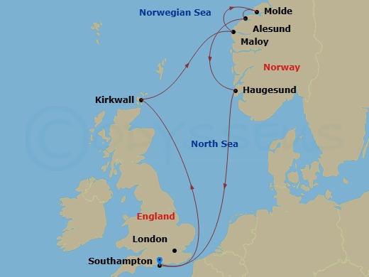 Itinerary map