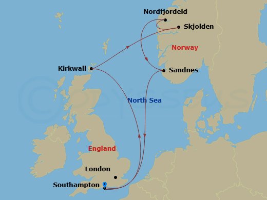 Itinerary map