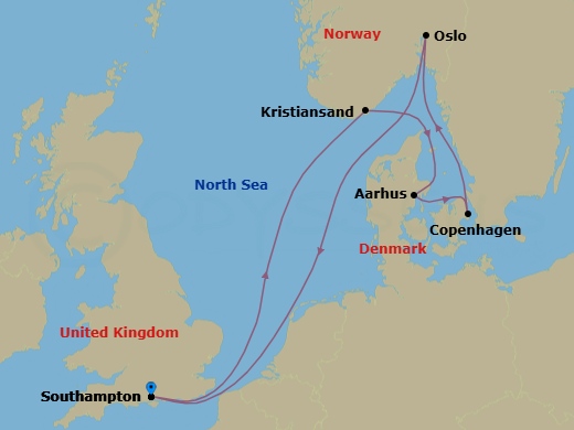 Itinerary map